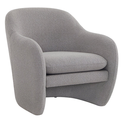 CHITA LIVING-Doris Modern Boucle Accent Chair-Accent Chair-Performance Fabric-Gray-