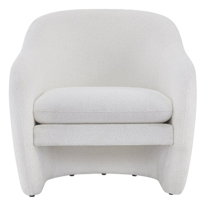 CHITA LIVING-Doris Modern Boucle Accent Chair-Accent Chair-Performance Fabric-White-