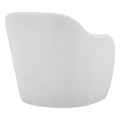 CHITA LIVING-Doris Modern Boucle Accent Chair-Accent Chair-Performance Fabric-White-