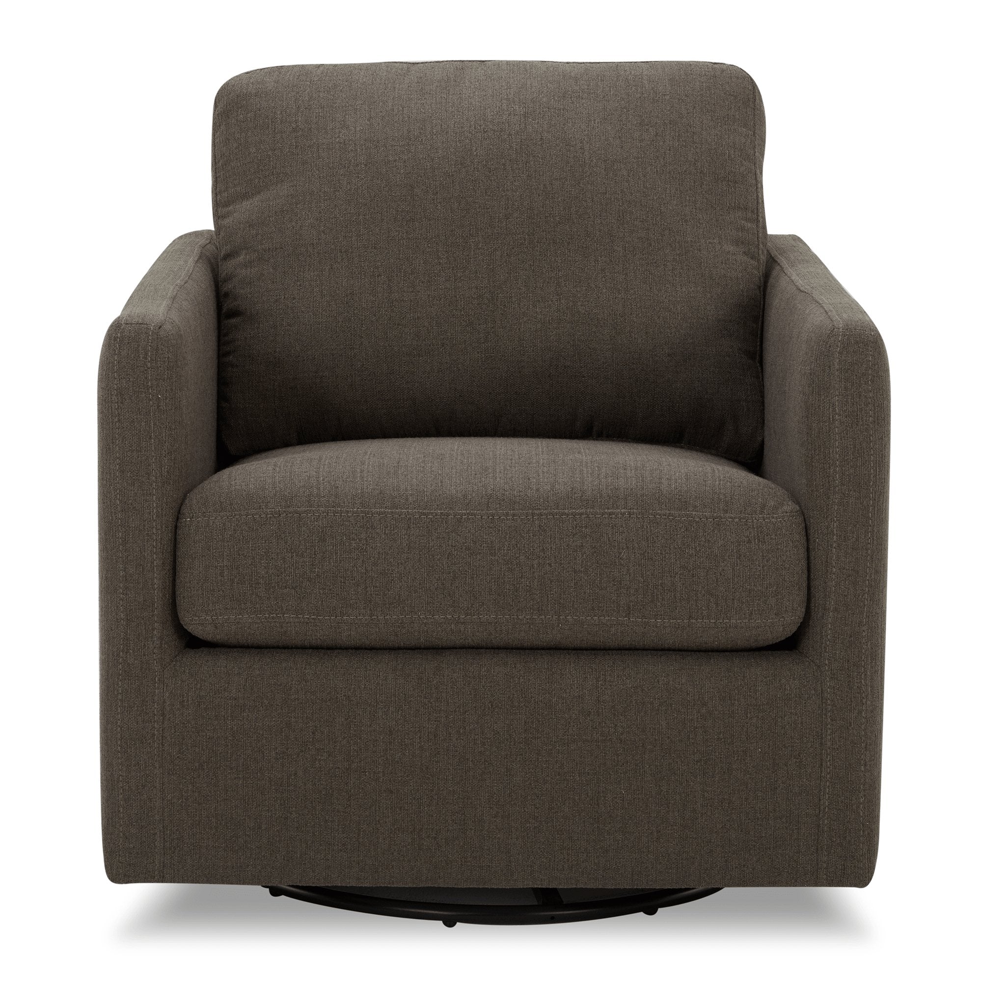 Emma upholstered best sale swivel armchair