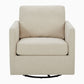 CHITA LIVING-Emma Contemporary Swivel Armchair Accent Chair-Accent Chair-Fabric-Linen-