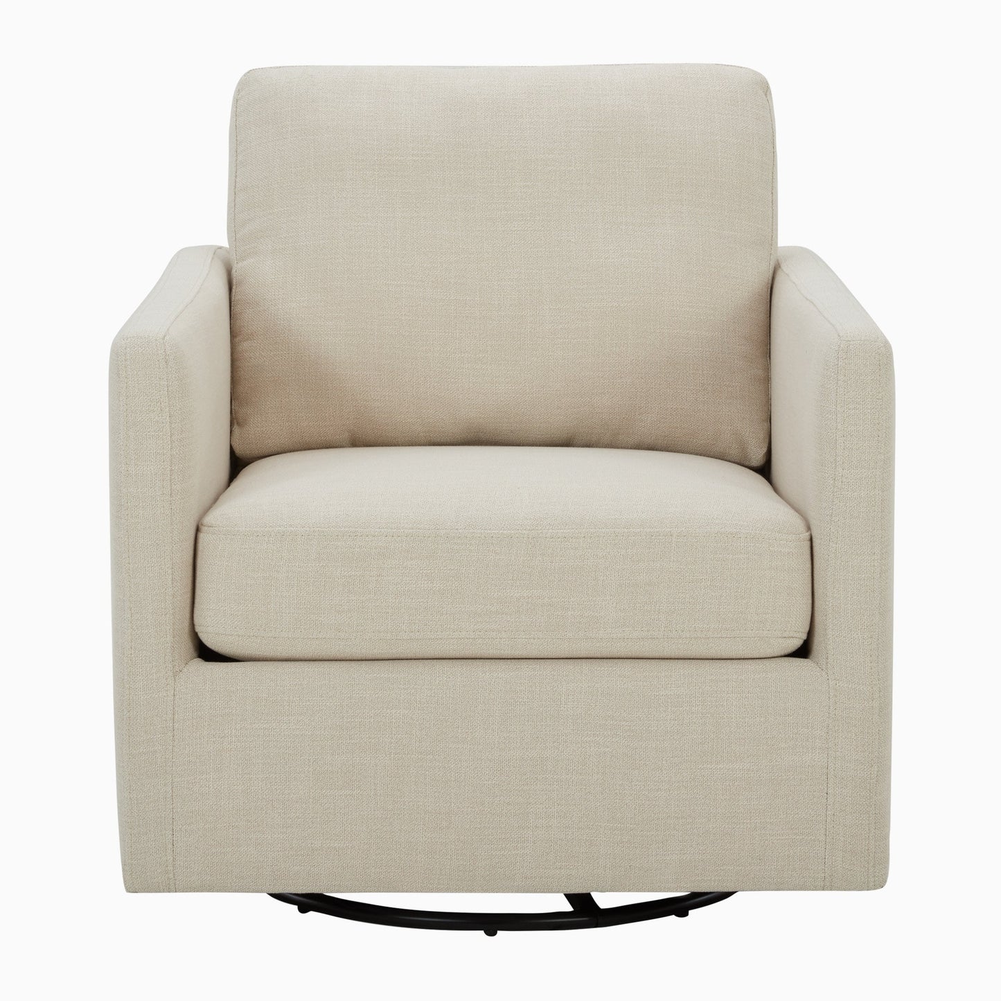 CHITA LIVING-Emma Contemporary Swivel Armchair Accent Chair-Accent Chair-Fabric-Linen-