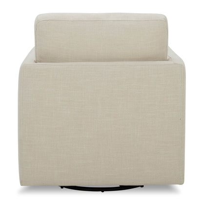 CHITA LIVING-Emma Contemporary Swivel Armchair Accent Chair-Accent Chair-Fabric-Linen-