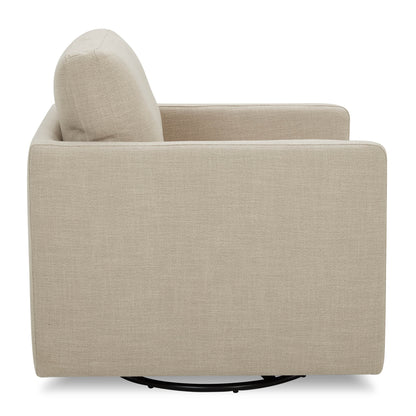 CHITA LIVING-Emma Contemporary Swivel Armchair Accent Chair-Accent Chair-Fabric-Flax Beige-