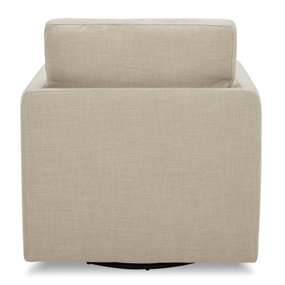 CHITA LIVING-Emma Contemporary Swivel Armchair Accent Chair-Accent Chair-Fabric-Flax Beige-