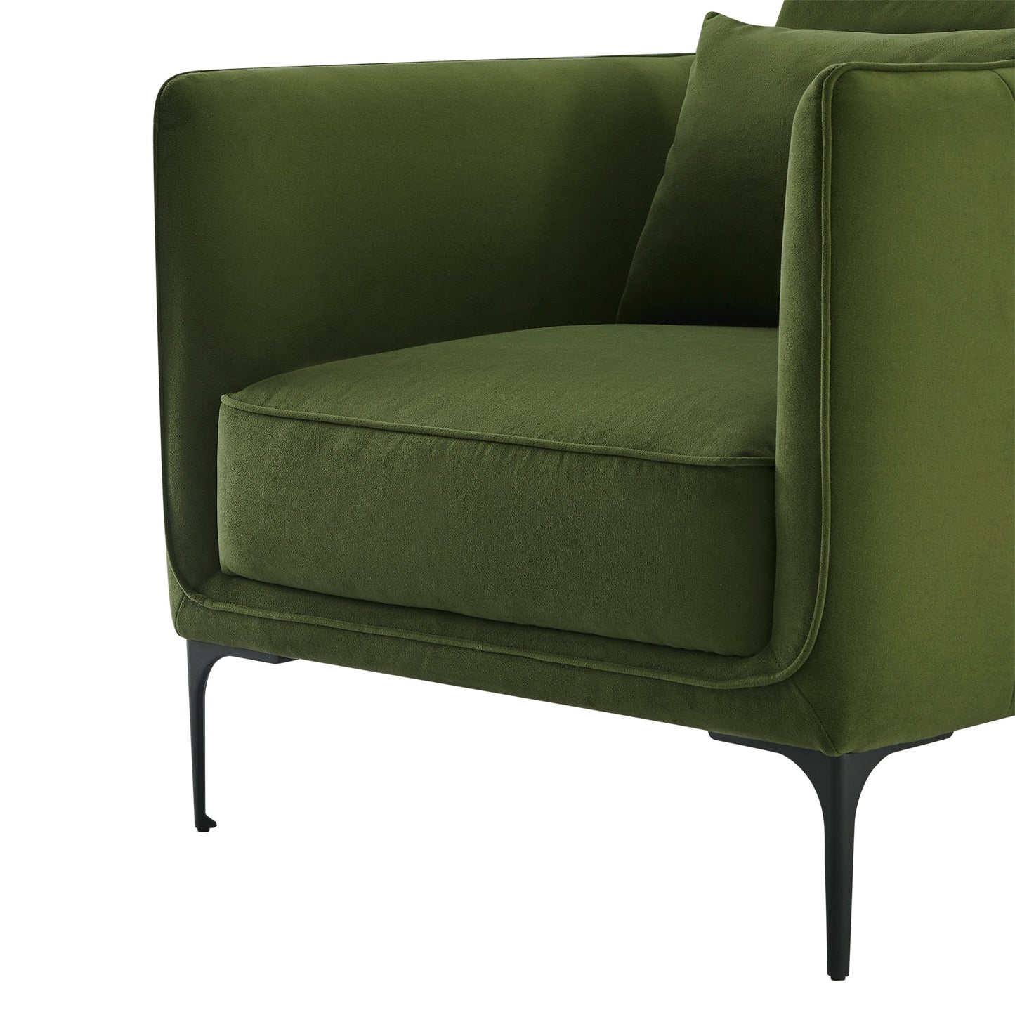 CHITA LIVING-Esme Mid-Century Armchair-Accent Chair-Forest Green--