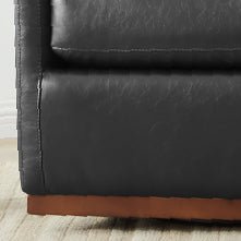 CHITA LIVING-Henry Modern Swivel Accent Chair-Accent Chair-Faux Leather-Black-