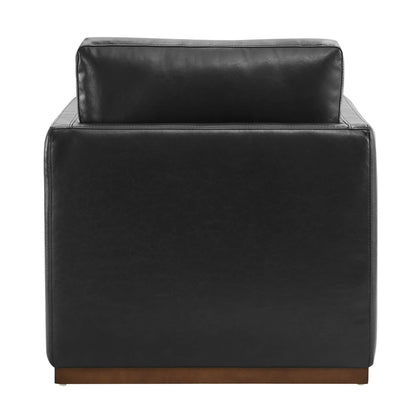 CHITA LIVING-Henry Modern Swivel Accent Chair-Accent Chair-Faux Leather-Black-