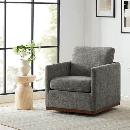 CHITA LIVING-Henry Modern Swivel Accent Chair-Accent Chair-Fabric-Linen-