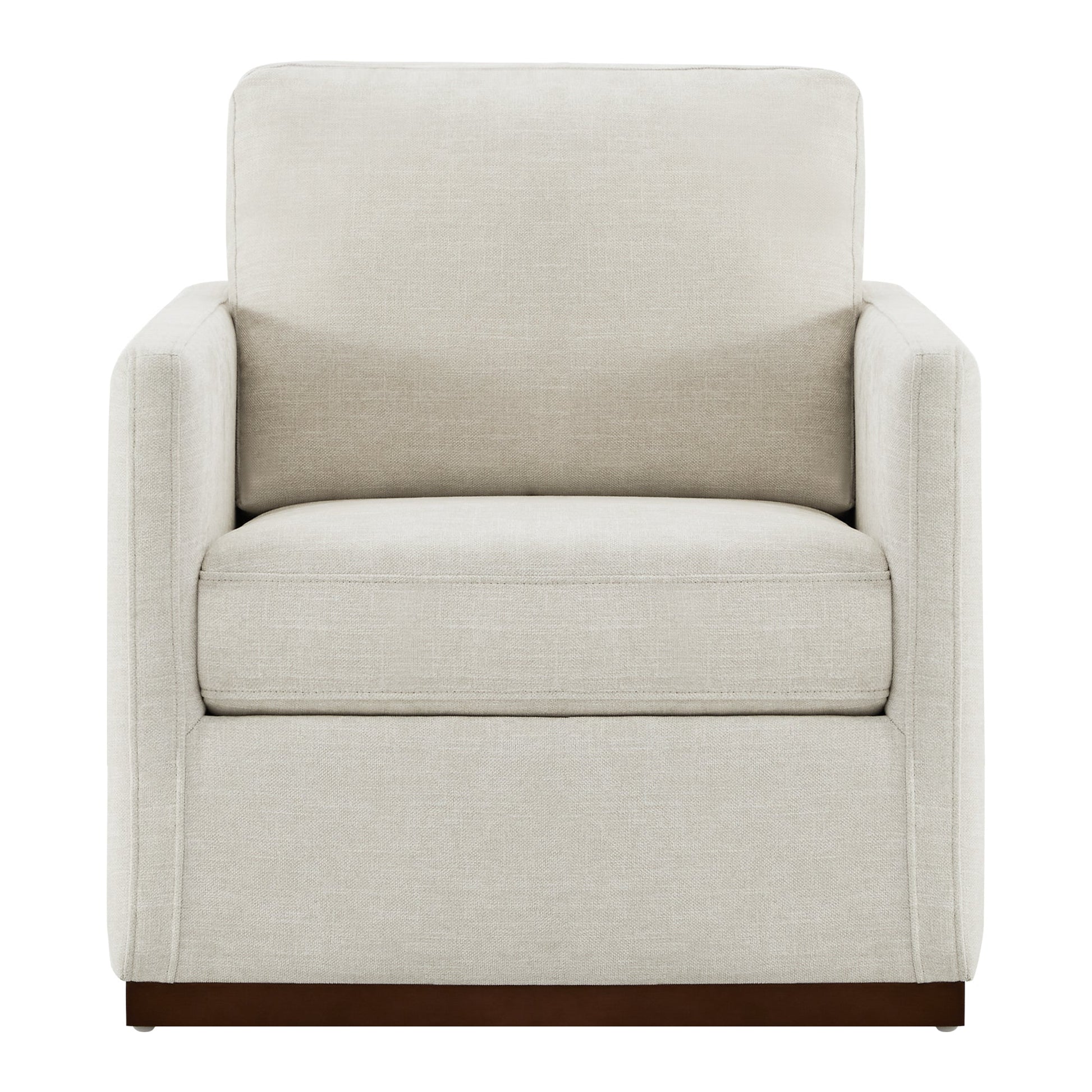 World Market Natural Linen Henry Upholstered Office Chair Henry