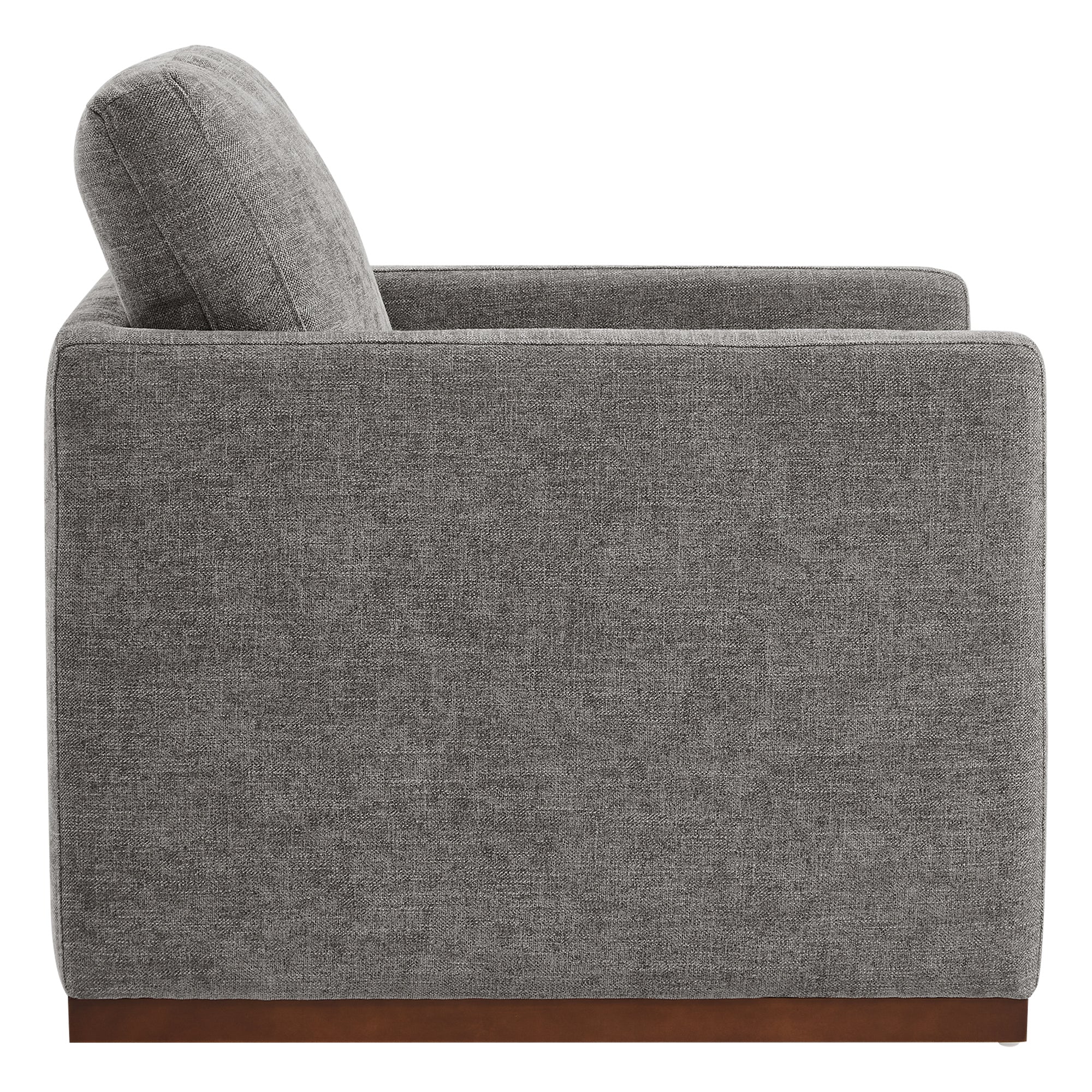 CHITA LIVING-Henry Swivel Accent Chair with Wood Base-Accent Chair-Fabric-Fossil Grey-