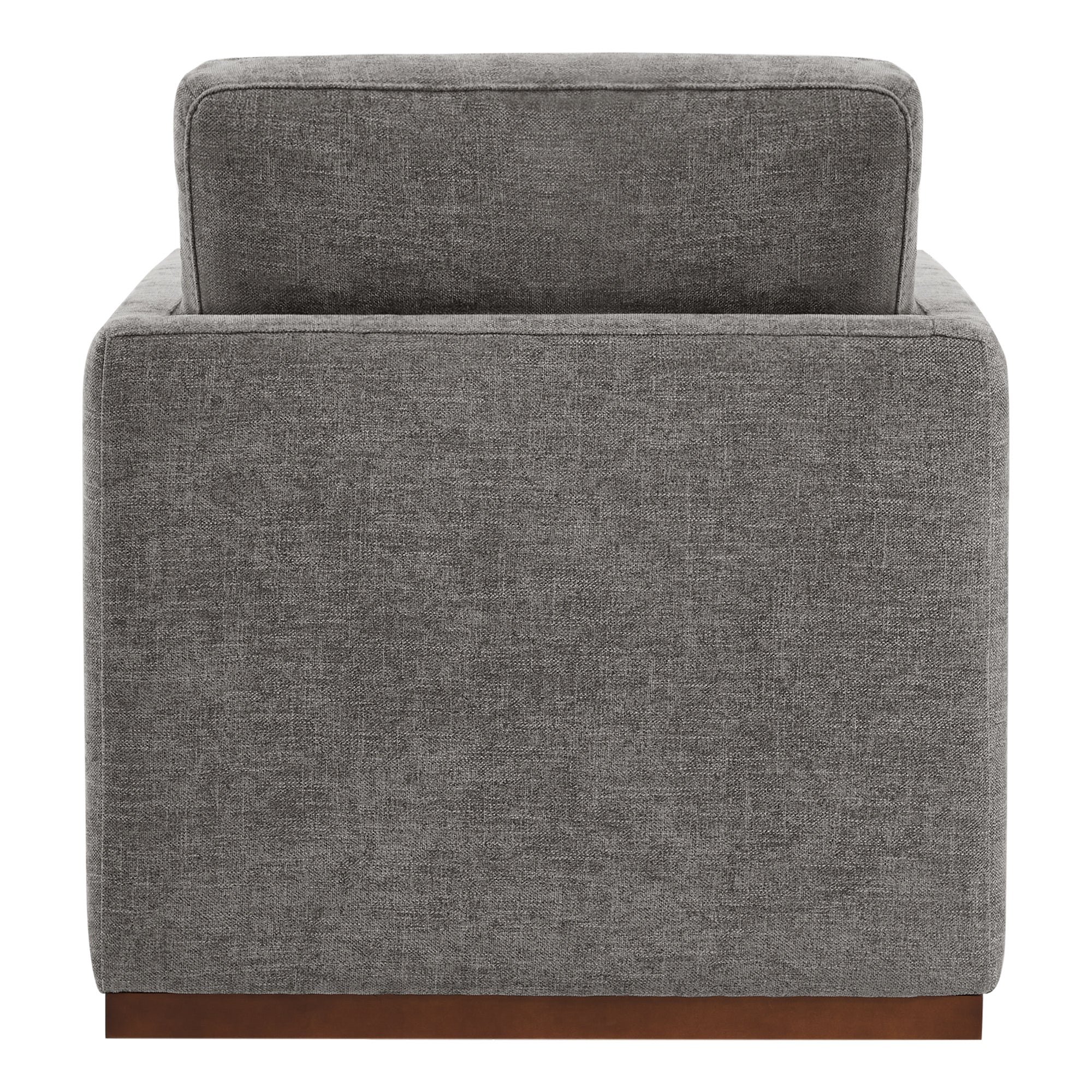 CHITA LIVING-Henry Swivel Accent Chair with Wood Base-Accent Chair-Fabric-Fossil Grey-