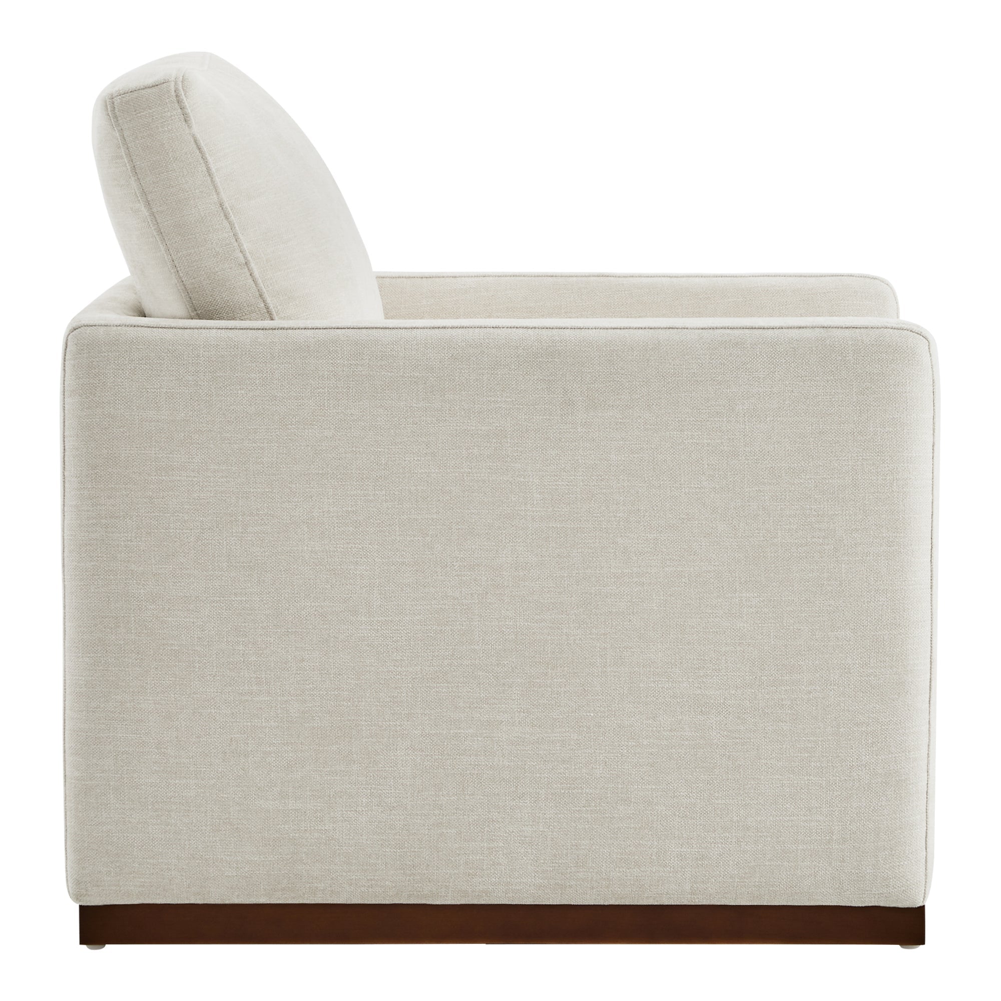 CHITA LIVING-Henry Swivel Accent Chair with Wood Base-Accent Chair-Fabric-Linen-