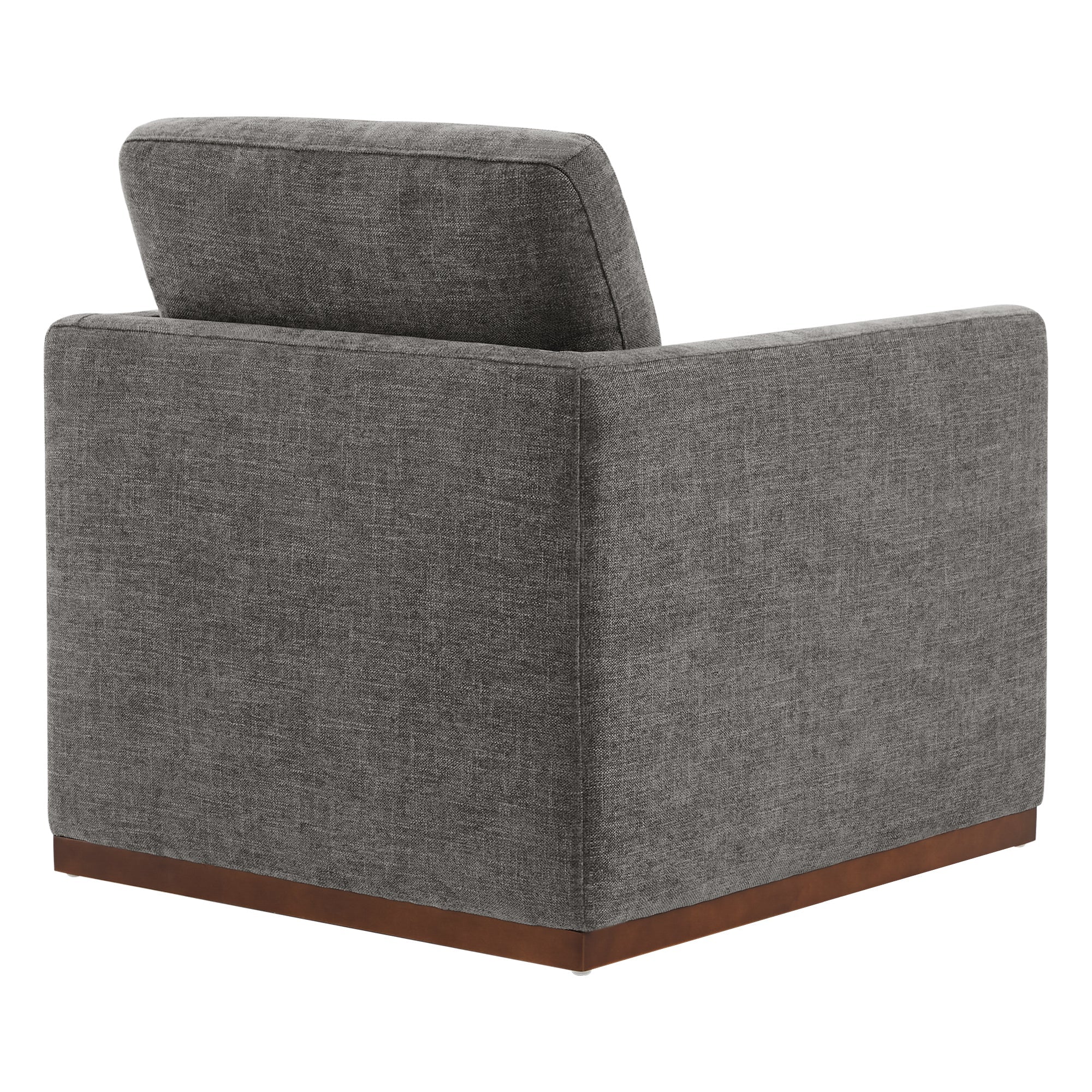 CHITA LIVING-Henry Swivel Accent Chair with Wood Base-Accent Chair-Fabric-Fossil Grey-