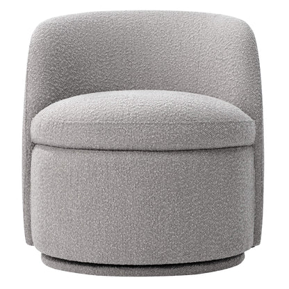 CHITA LIVING-Jolie Boucle Swivel Accent Chair-Accent Chair-Fabric-Light Grey-