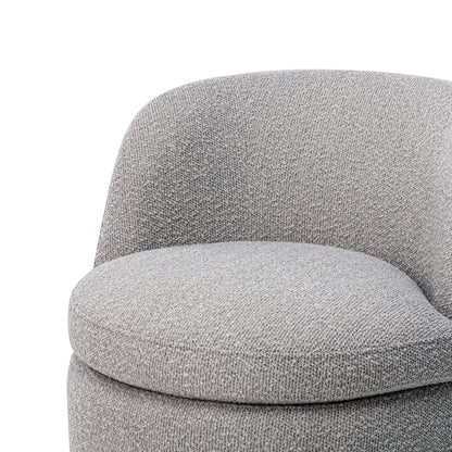 CHITA LIVING-Jolie Boucle Swivel Accent Chair-Accent Chair-Fabric-Light Grey-