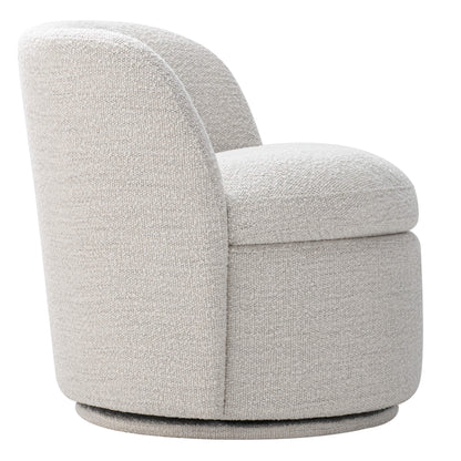 CHITA LIVING-Jolie Boucle Swivel Accent Chair-Accent Chair-Fabric-Cream-