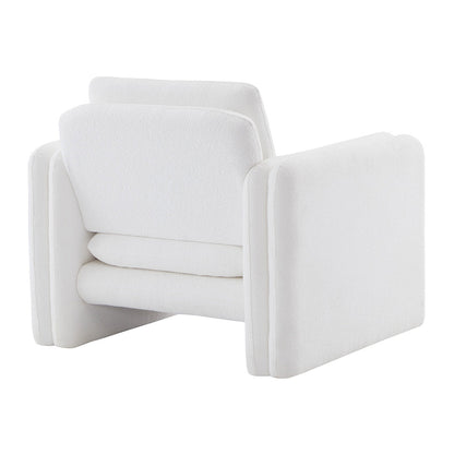 CHITA LIVING-Kallen Modern Lounge Armchair-Accent Chair-White--