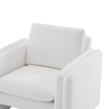 CHITA LIVING-Kallen Modern Lounge Armchair-Accent Chair-White--