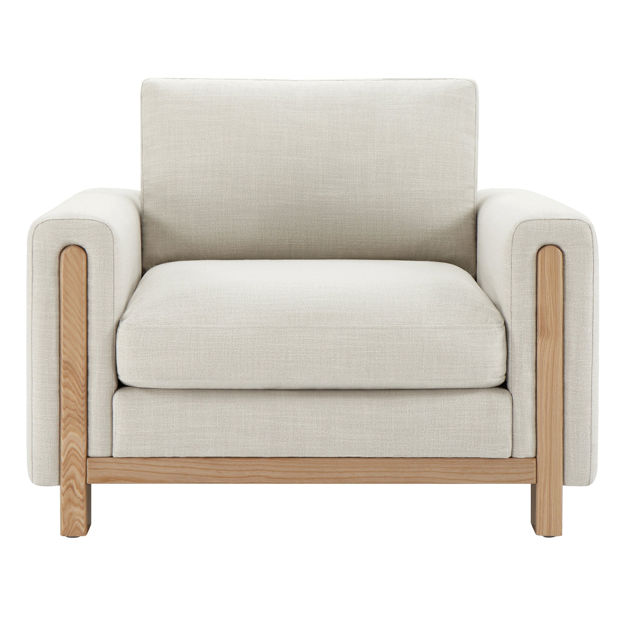 Keaton Wood Base Armchair | Elegant Mid-Century Design – CHITA LIVING