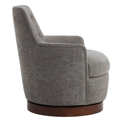 CHITA LIVING-Lindy Tufted Swivel Accent Chair-Accent Chair-Fabric-Fossil Grey-