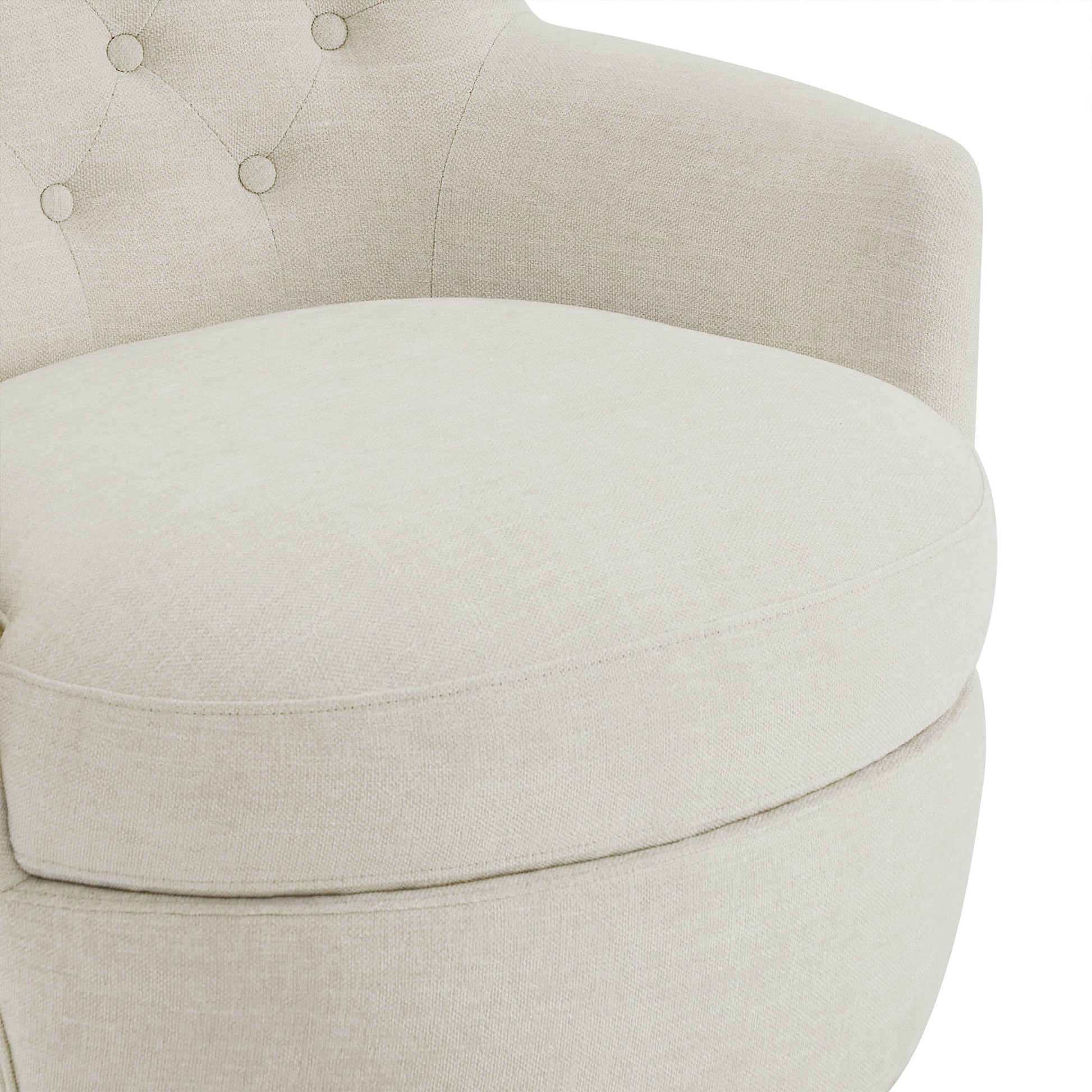 CHITA LIVING-Lindy Tufted Swivel Accent Chair-Accent Chair-Fabric-Linen-