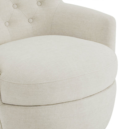 CHITA LIVING-Lindy Tufted Swivel Accent Chair-Accent Chair-Fabric-Linen-