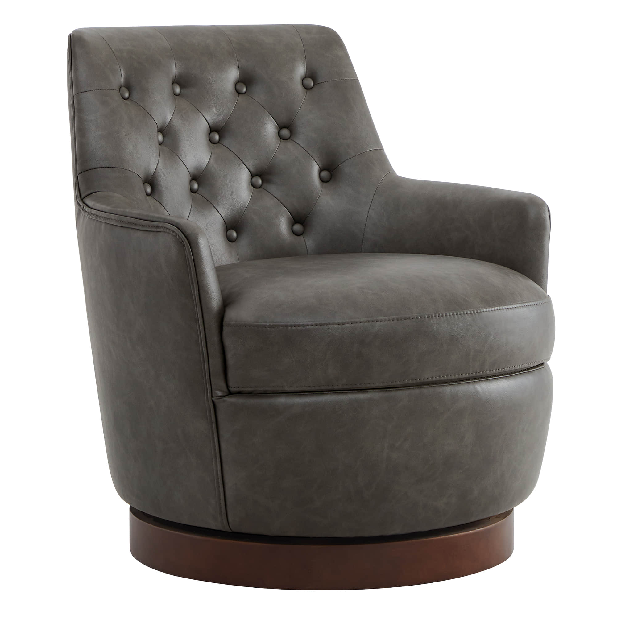 Tufted discount swivel chair