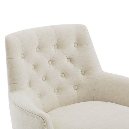 CHITA LIVING-Lindy Tufted Swivel Accent Chair-Accent Chair-Fabric-Linen-