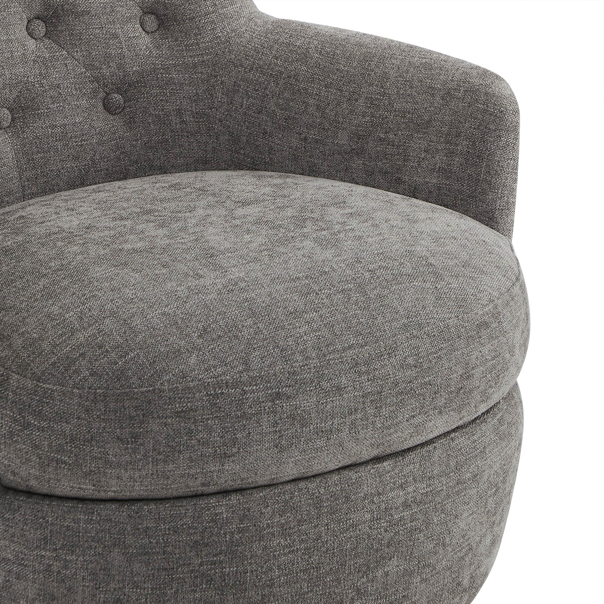 CHITA LIVING-Lindy Tufted Swivel Accent Chair-Accent Chair-Fabric-Fossil Grey-