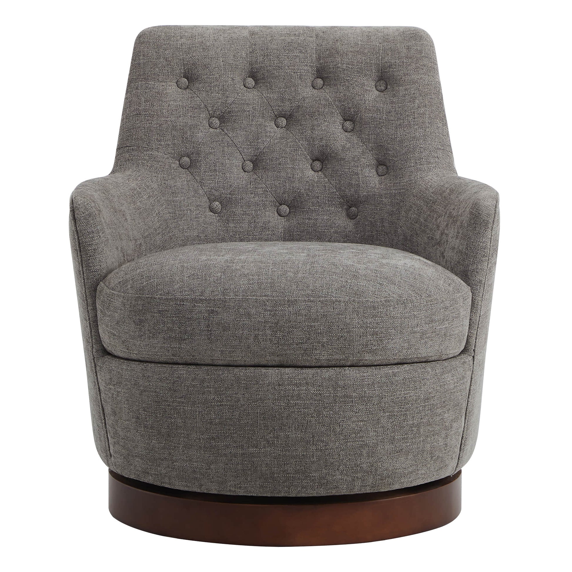 CHITA LIVING-Lindy Tufted Swivel Accent Chair-Accent Chair-Fabric-Fossil Grey-