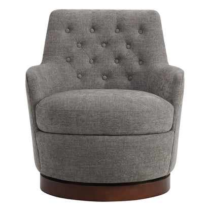 CHITA LIVING-Lindy Tufted Swivel Accent Chair-Accent Chair-Fabric-Fossil Grey-