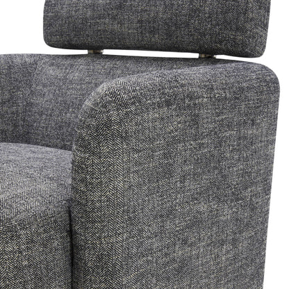 CHITA LIVING-Luna Swivel Accent Chair With Adjustable Backrest-Accent Chair-Fabric-Charcoal-