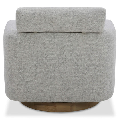 CHITA LIVING-Luna Swivel Accent Chair With Adjustable Backrest-Accent Chair-Fabric-Mixed White-