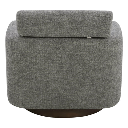 CHITA LIVING-Luna Swivel Accent Chair With Adjustable Backrest-Accent Chair-Fabric-Pebble Gray-