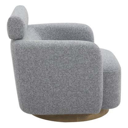 CHITA LIVING-Luna Swivel Accent Chair With Adjustable Backrest-Accent Chair-Fabric-Mixed Gray-