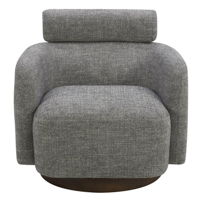 CHITA LIVING-Luna Swivel Accent Chair With Adjustable Backrest-Accent Chair-Fabric-Pebble Gray-