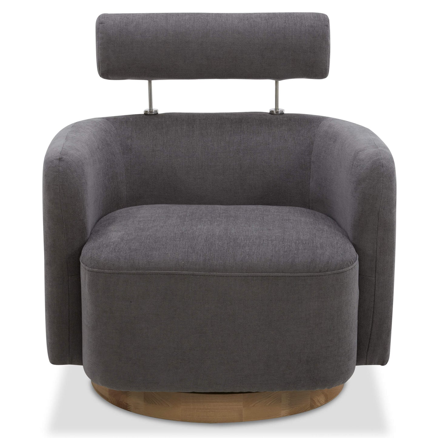 CHITA LIVING-Luna Swivel Accent Chair With Adjustable Backrest-Accent Chair-Fabric-Dark Gray-