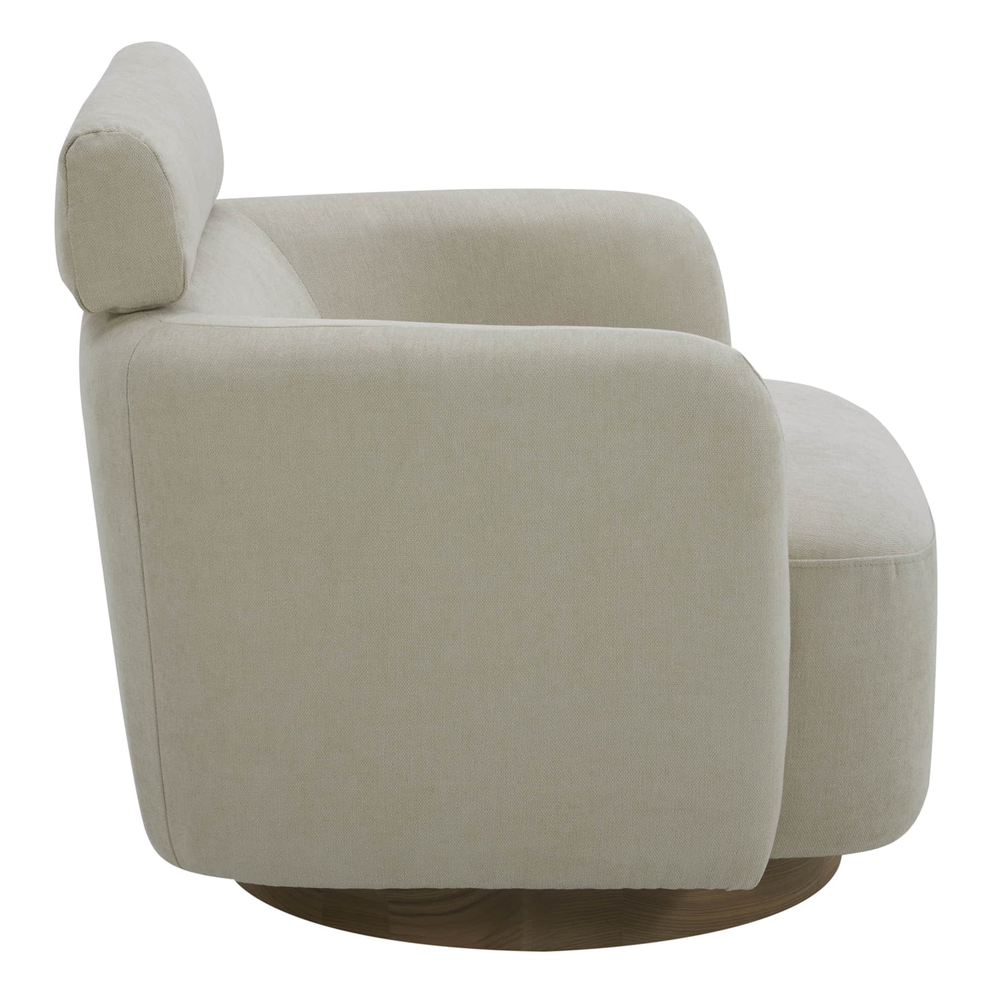 CHITA LIVING-Luna Swivel Accent Chair With Adjustable Backrest-Accent Chair-Fabric-Cream-