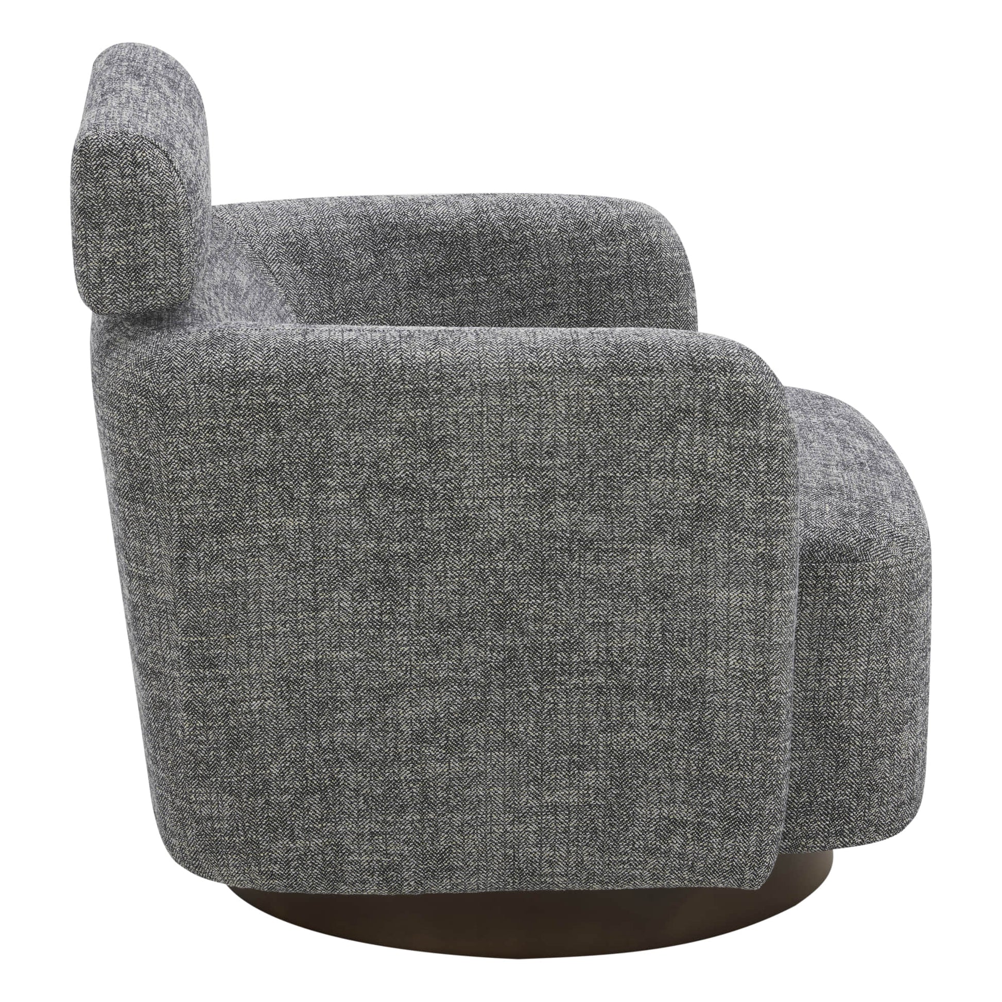 CHITA LIVING-Luna Swivel Accent Chair With Adjustable Backrest-Accent Chair-Fabric-Charcoal-