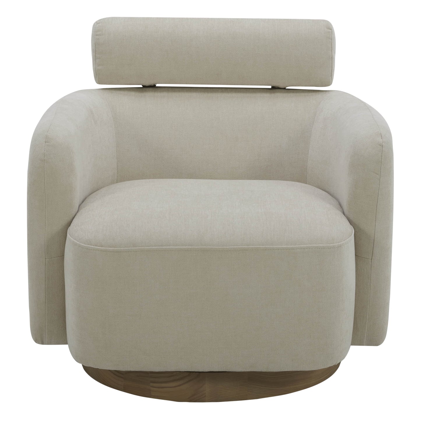 CHITA LIVING-Luna Swivel Accent Chair With Adjustable Backrest-Accent Chair-Fabric-Cream-
