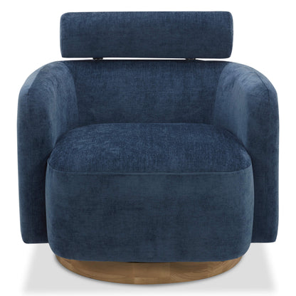 CHITA LIVING-Luna Swivel Accent Chair With Adjustable Backrest-Accent Chair-Fabric-Blue-