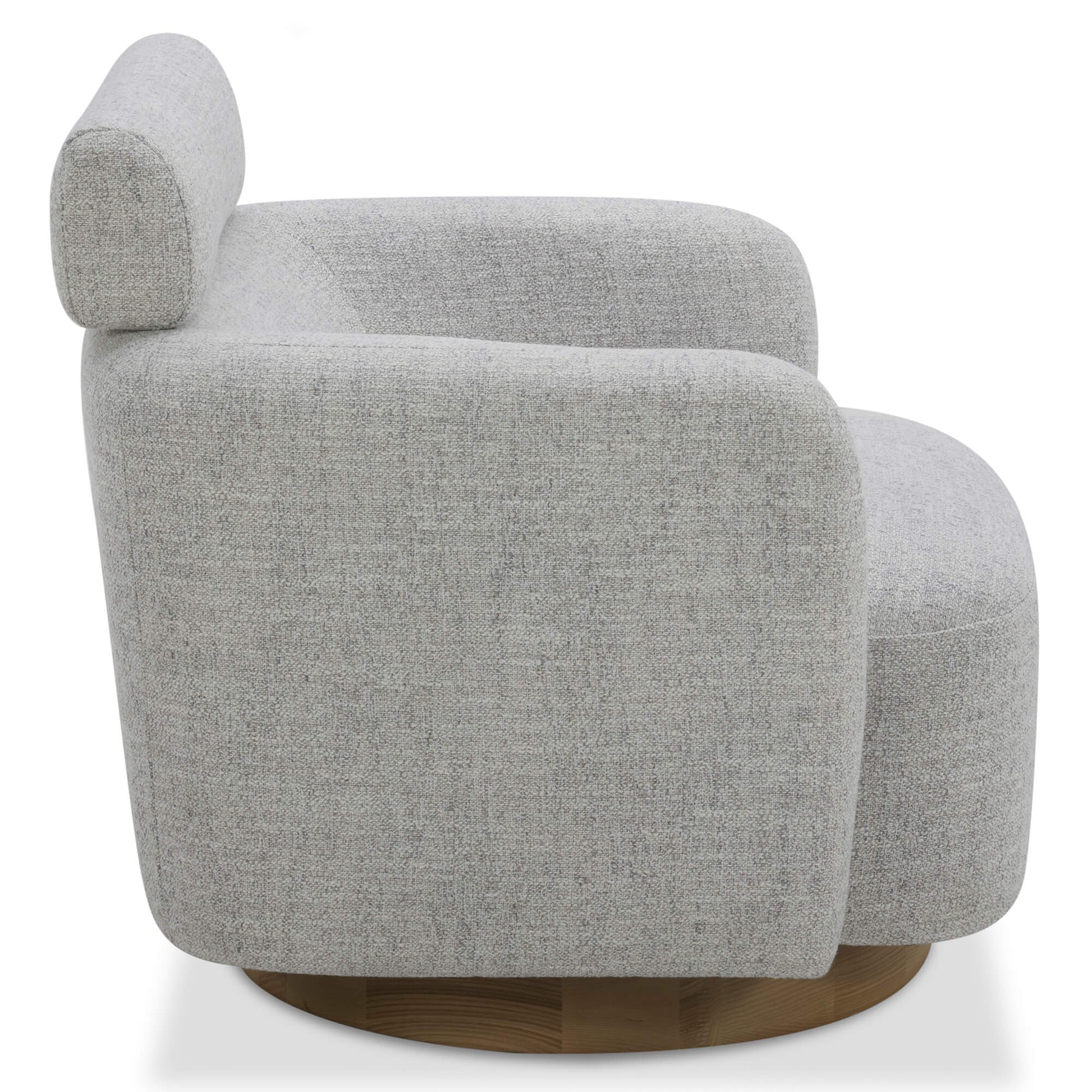 CHITA LIVING-Luna Swivel Accent Chair With Adjustable Backrest-Accent Chair-Fabric-Mixed White-