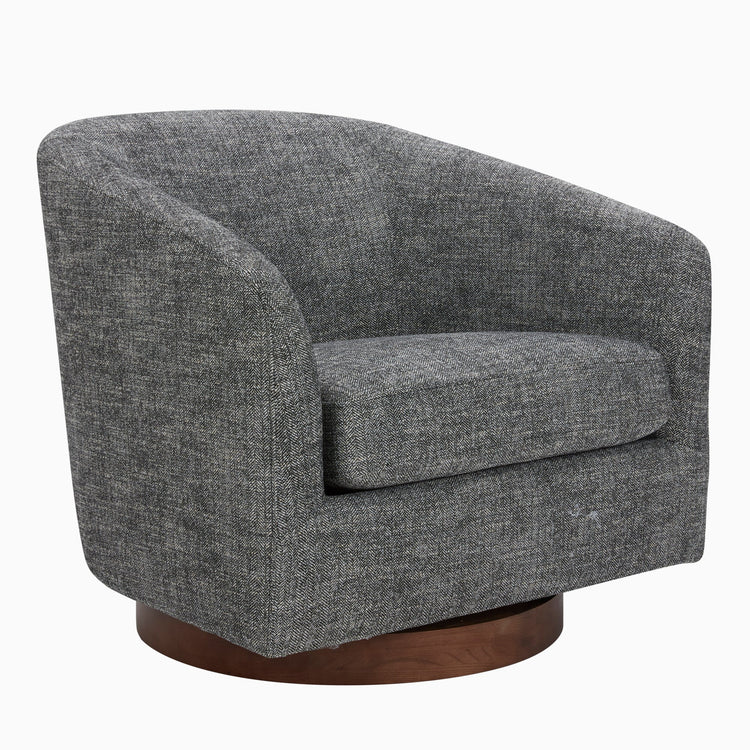 CHITA LIVING-Wren Modern Swivel Accent Chair-Accent Chair-Fabric-Dark Gray-