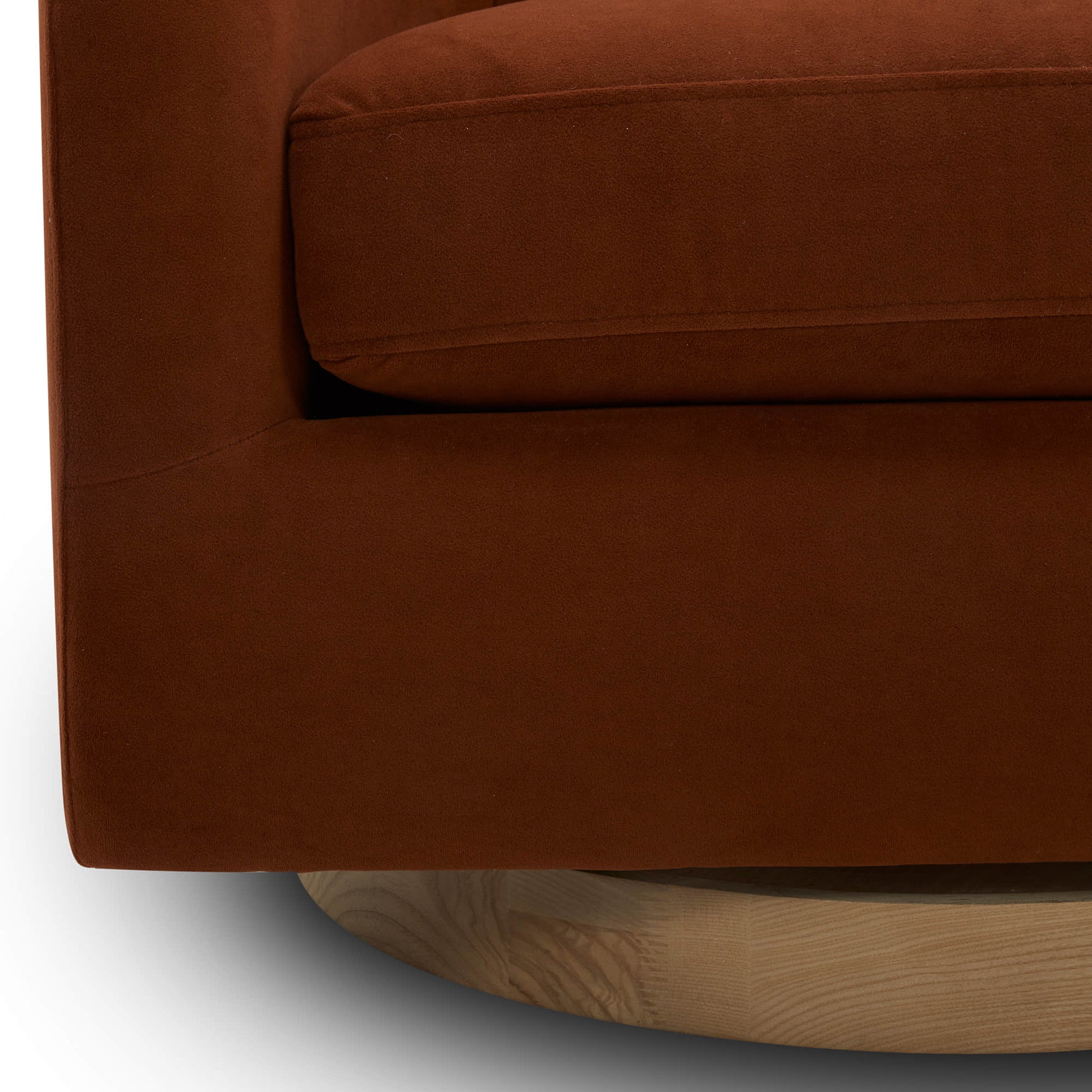 CHITA LIVING-Wren Modern Swivel Accent Chair-Accent Chair-Velvet-Burnt Orange-