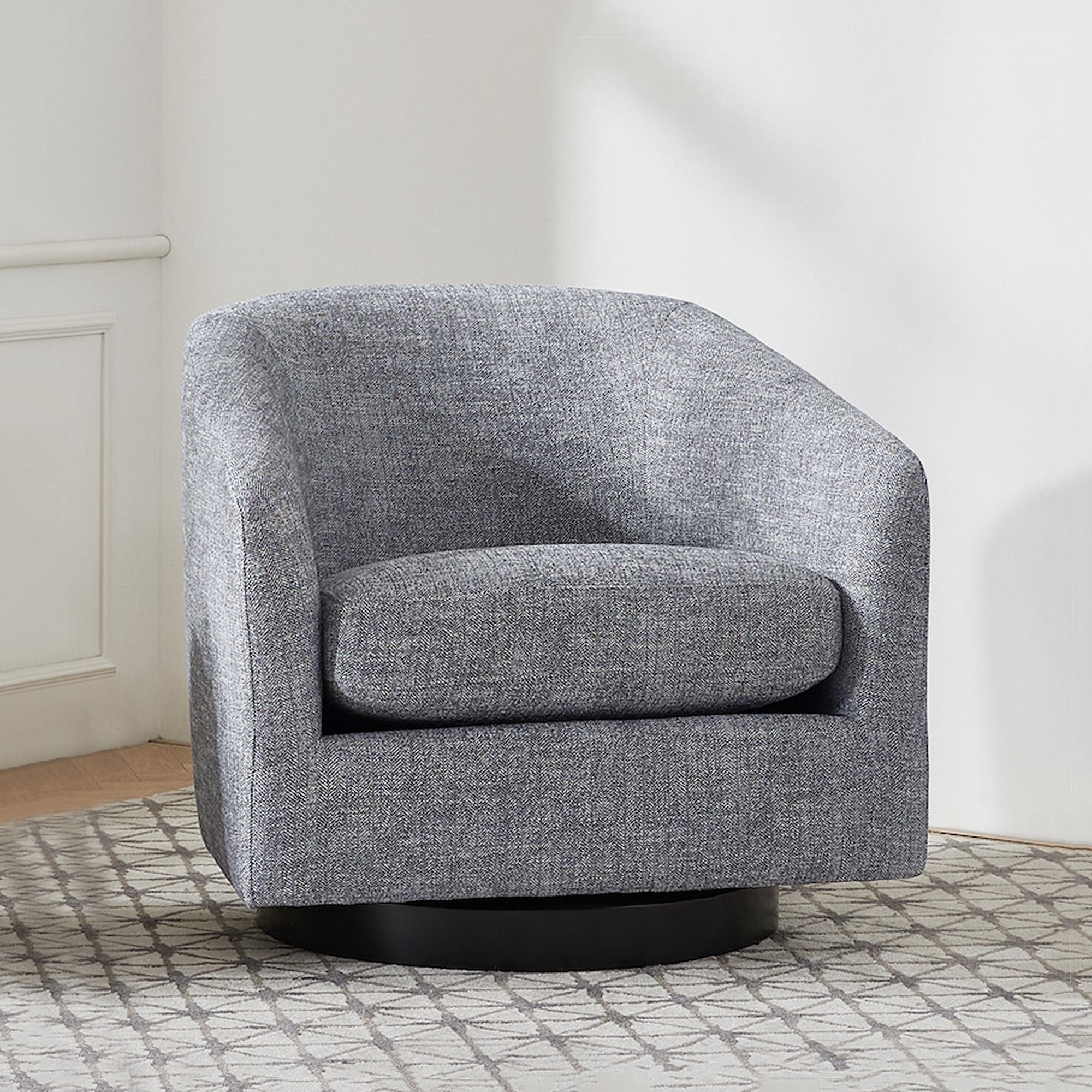 CHITA LIVING-Wren Modern Swivel Accent Chair-Accent Chair-Fabric-Light Gray-