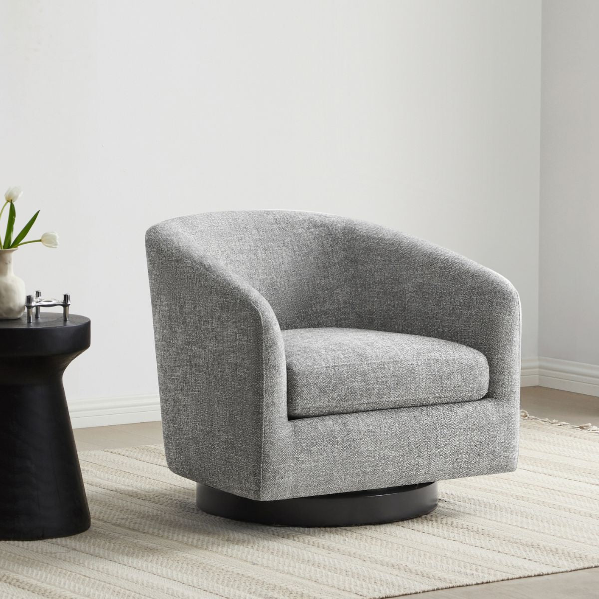 CHITA LIVING-Wren Modern Swivel Accent Chair-Accent Chair-Fabric-Light Gray-