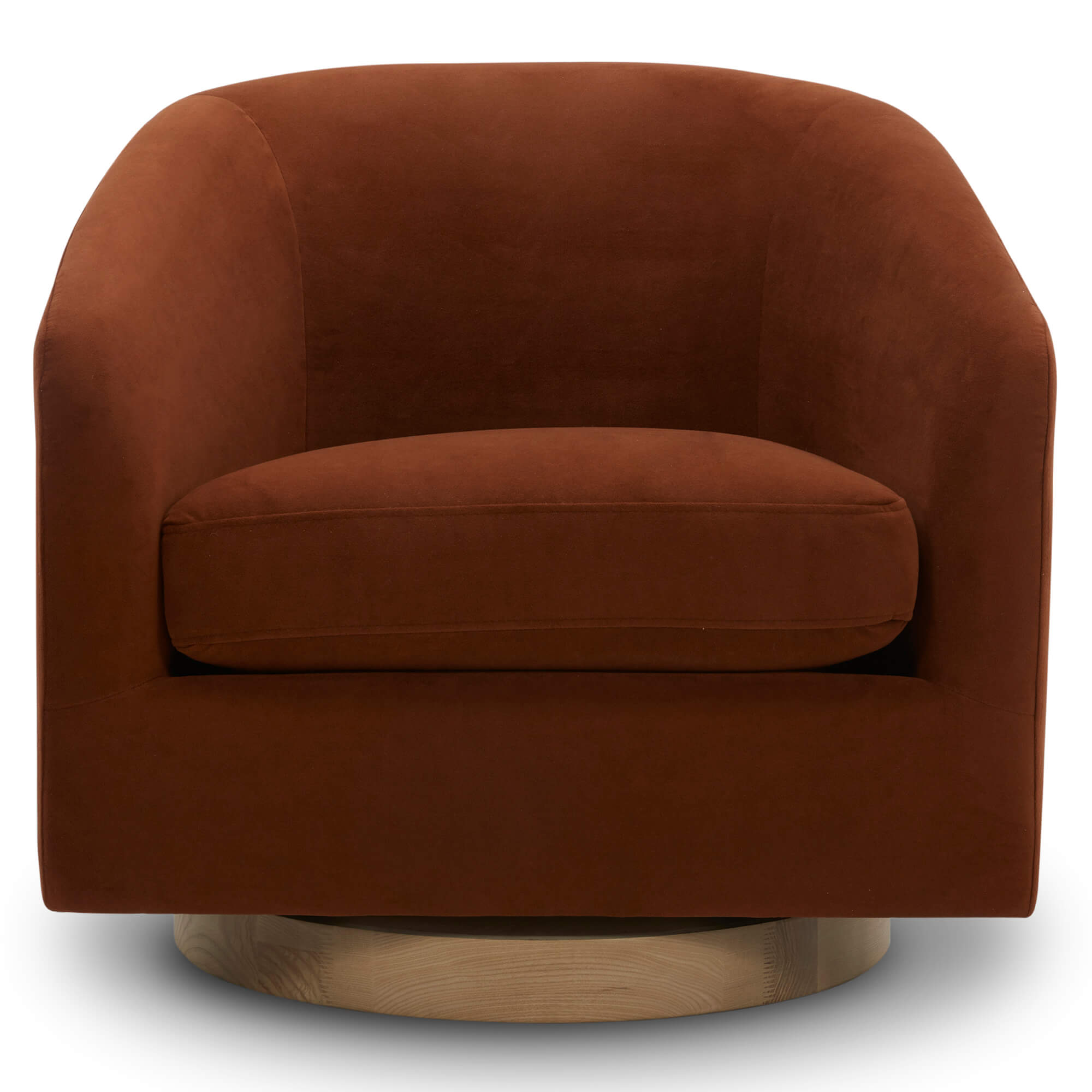 CHITA LIVING-Wren Modern Swivel Accent Chair-Accent Chair-Velvet-Burnt Orange-