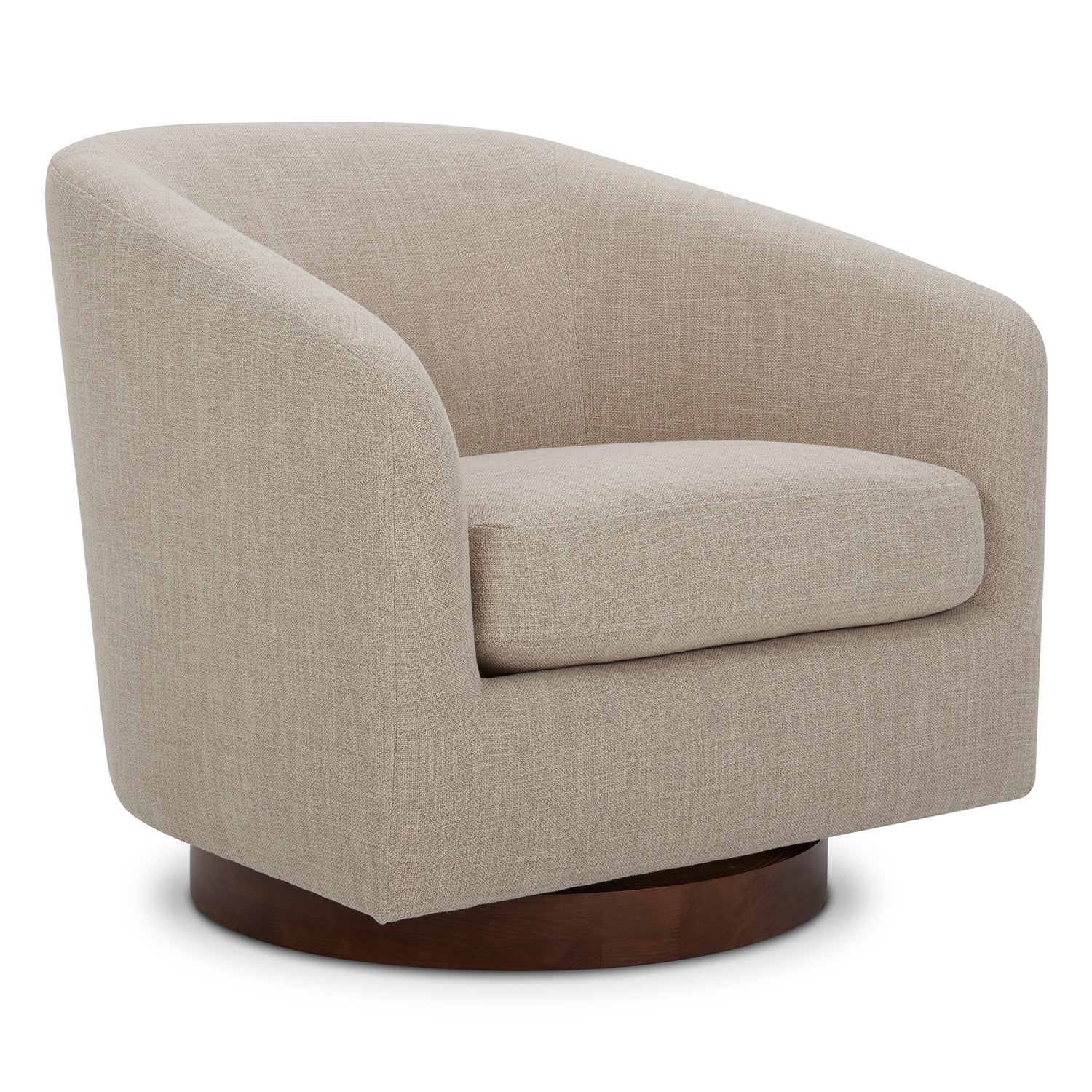 CHITA LIVING-Wren Modern Swivel Accent Chair-Accent Chair-Fabric-Flax Beige-