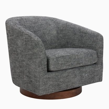 CHITA LIVING-Wren Swivel Accent Chair-Accent Chair-Fabric-Dark Gray-